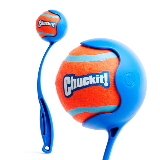 Chuckit! Classic 26M Dog Ball Launcher, 26" Long Handle Compatible with Medium (2.5") Balls, Pet Fetch Thrower Toys, For Dogs 20-60 Pounds, Made in USA, Comes with 1 Medium Ultra DogBall