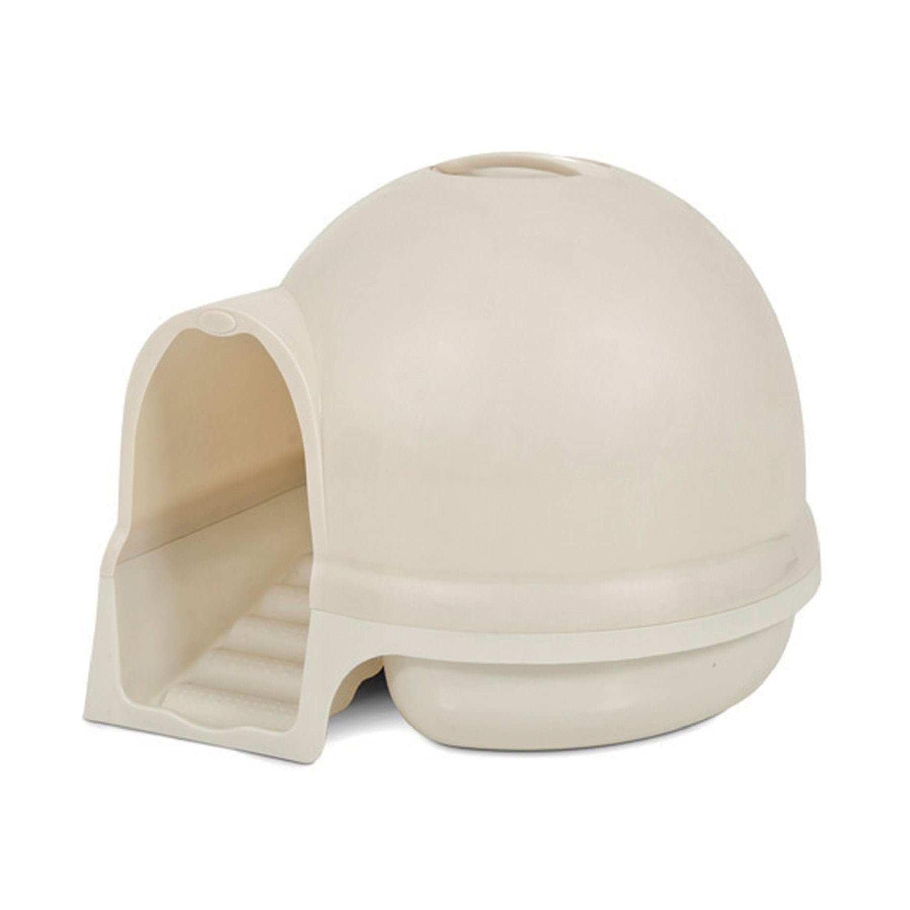 Petmate Booda Clean Step Cat Litter Box Dome (Made in the USA with 95% Recycled Materials)- Brushed Nickel, Made in USA