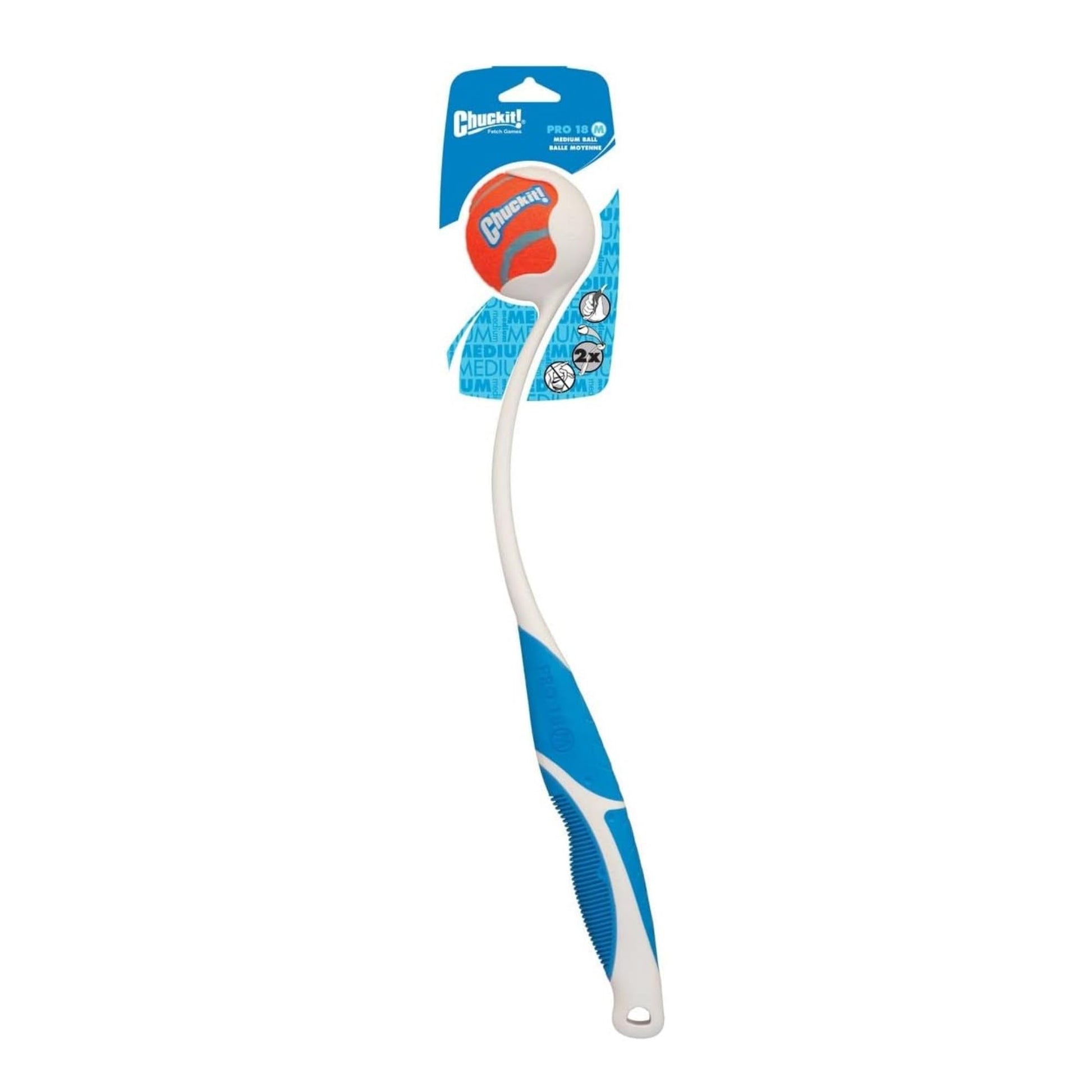 Chuckit! Classic 26M Dog Ball Launcher, 26" Long Handle Compatible with Medium (2.5") Balls, Pet Fetch Thrower Toys, For Dogs 20-60 Pounds, Made in USA, Comes with 1 Medium Ultra DogBall