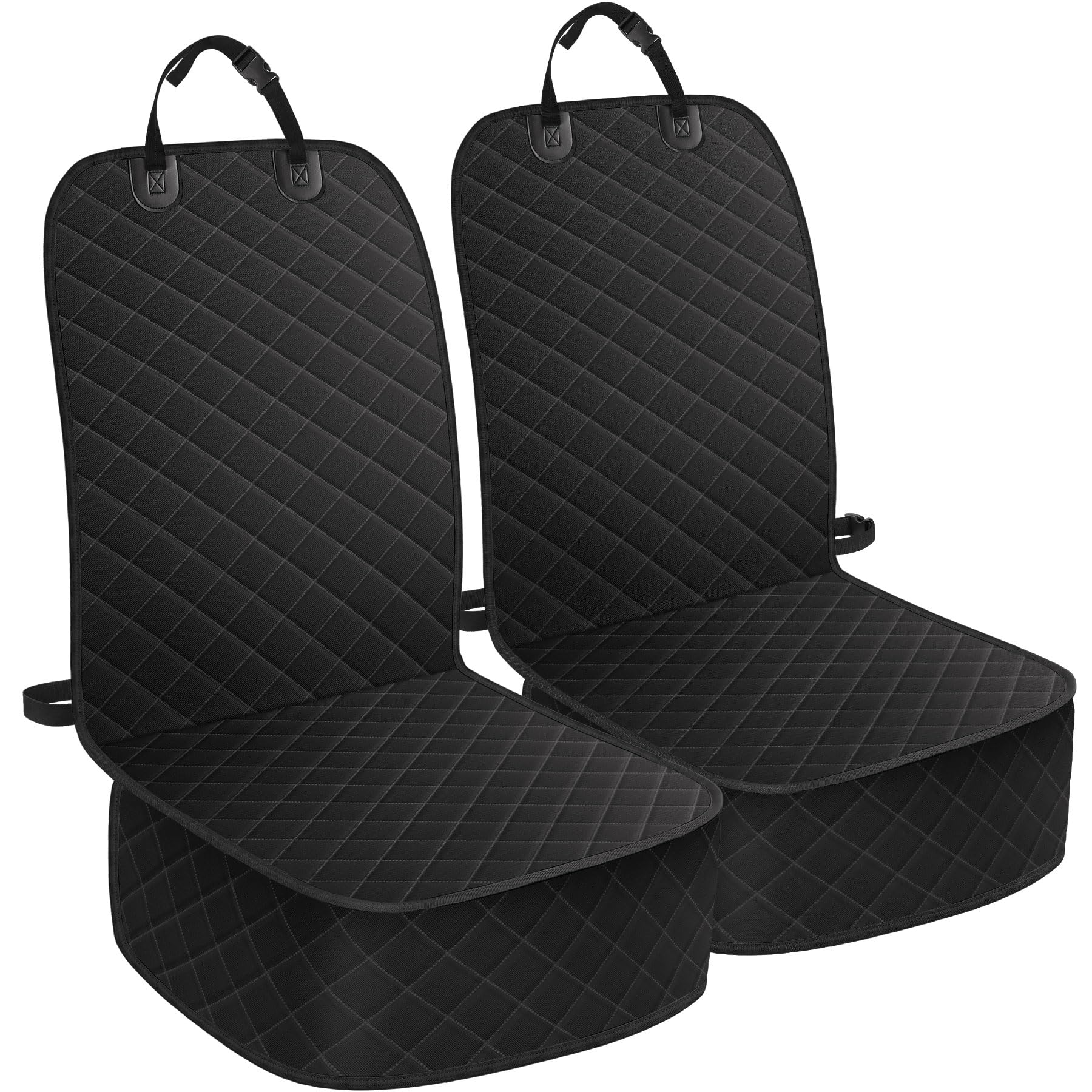 ELONGRIVER Dog Car Seat Covers, Waterproof Front Seat Cover for Dogs, Scratch-Proof, Nonslip Pet Passenger Seat Cover Protector, Universal Fit for Cars Trucks SUVs, Standard Size, Black