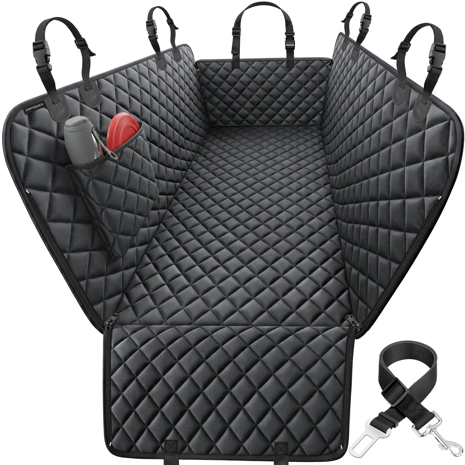 URPOWER Dog Car Seat Cover for Pets 100% Waterproof Seat Cover Hammock 600D Heavy Duty Scratch Proof Nonslip Durable Soft Back Seat Covers for Cars and SUVs