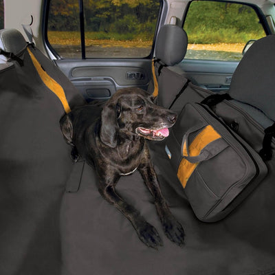 Kurgo Rover Hammock Seat Cover, Black, 55" Wide | Protects Seats from Muddy Paws & Pet Hair, Water & Stain Resistant, Secure Fit, Passenger-Friendly Opening, For Cars & SUVs
