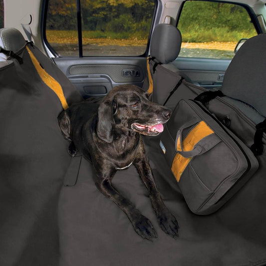 Kurgo Rover Hammock Seat Cover, Black, 55" Wide | Protects Seats from Muddy Paws & Pet Hair, Water & Stain Resistant, Secure Fit, Passenger-Friendly Opening, For Cars & SUVs