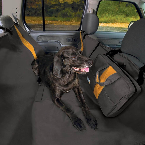Kurgo Rover Hammock Seat Cover, Black, 55" Wide | Protects Seats from Muddy Paws & Pet Hair, Water & Stain Resistant, Secure Fit, Passenger-Friendly Opening, For Cars & SUVs